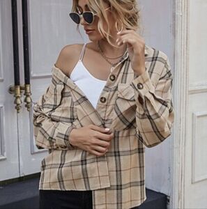 Love Tree Plaid Shirt/Shacket NWOT